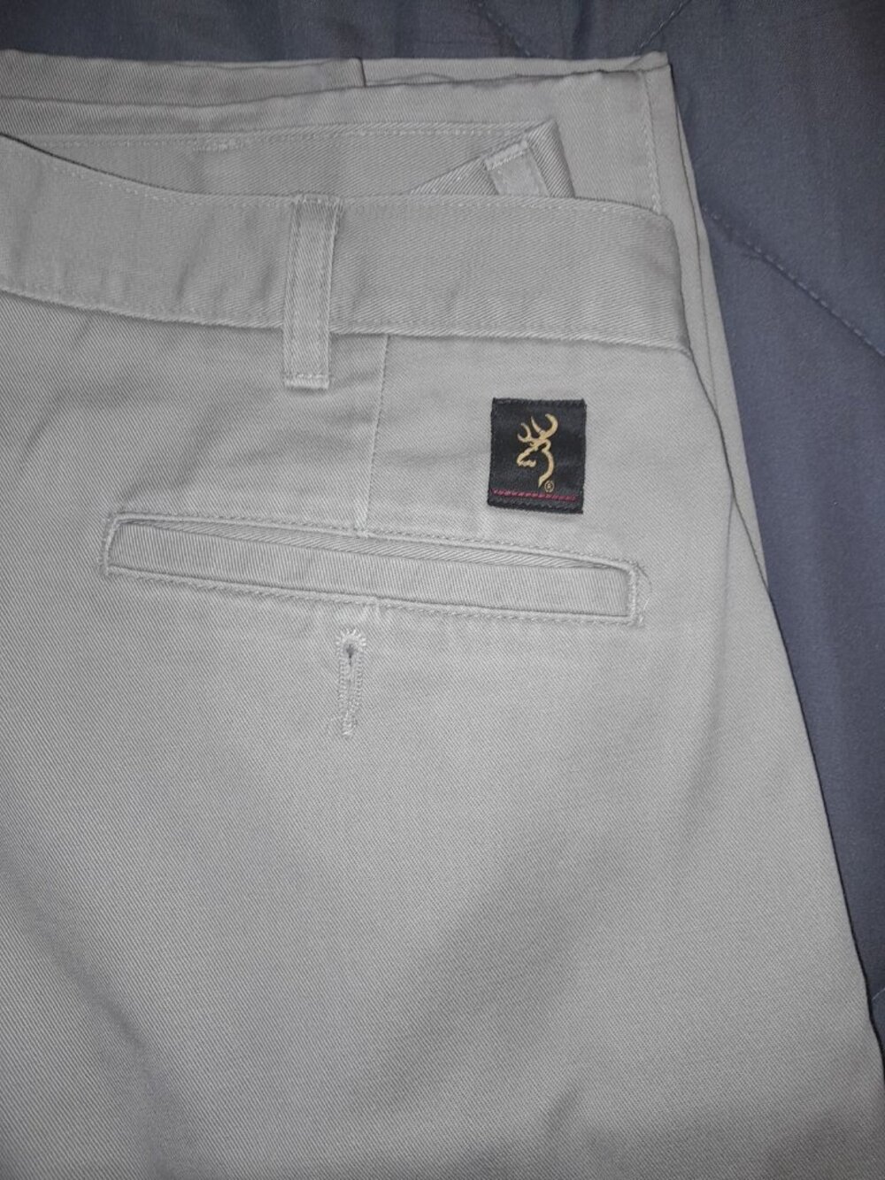 Browning Khaki Pants Tag says 36x30 measured 36x28